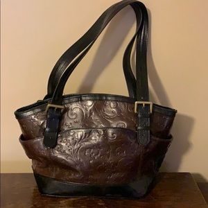 Tignanello Embossed Leather Handbag